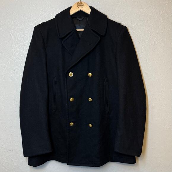 US Naval Academy Uniform Melton Wool Peacoat Gold Buttons Made In USA Size 42R - Picture 3 of 10